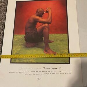 RARE AIR MEDIA "THE WARRIOR" MICHAEL JORDAN 1999 POSTER 36IN X 24IN LITHOGRAPH